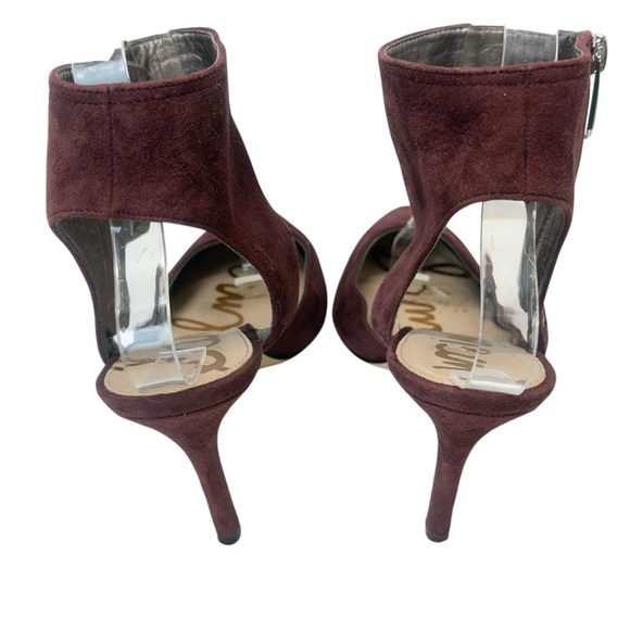 Sam Edelman Maroon Zaida Pointed-Toe Heels with Ankle Strap - Picture 5 of 10